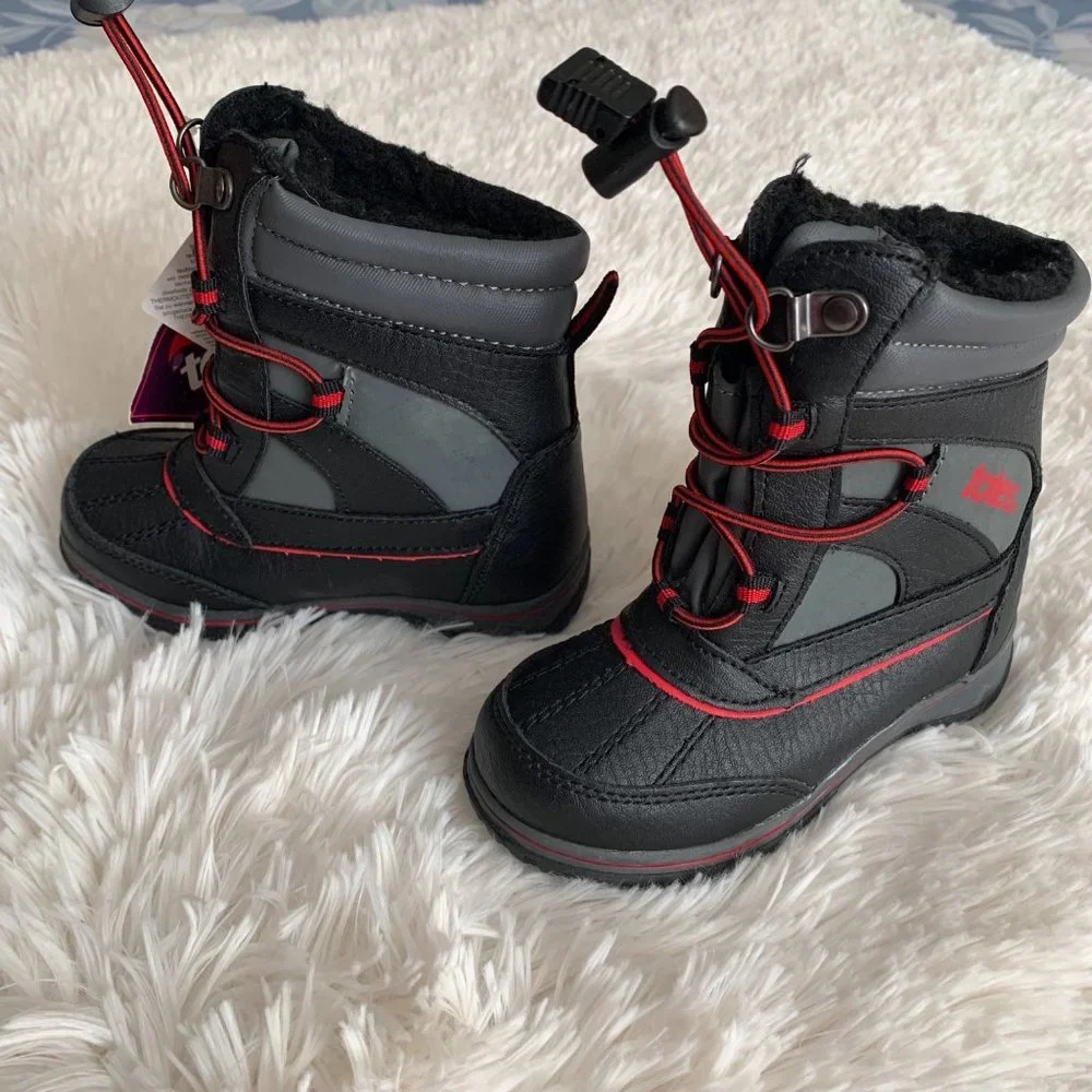 TOTES  snow elastic lace toggle buster insulated winter boots built for comfort,
